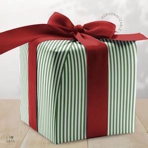 green striped gift wrap